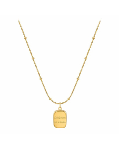 Simple Style Letter Titanium Steel Plating 18K Gold Plated Pendant Necklace