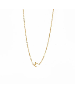 Casual Simple Style Letter Titanium Steel Plating 18K Gold Plated Necklace