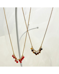 Casual Simple Style Commute Cylinder Stainless Steel Natural Stone Polishing Plating Gold Plated Necklace_colorza_4