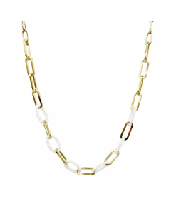 Simple Style Commute Oval Stainless Steel Crystal Polishing Plating Gold Plated Necklace