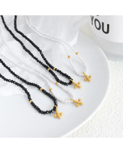 Elegant Baroque Style Solid Color Titanium Steel Plating 18K Gold Plated Necklace