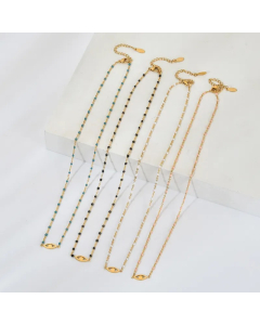 Simple Style Eye Stainless Steel Alloy Plating Gold Plated Pendant Necklace