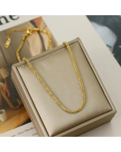 IG Style Simple Style Solid Color Titanium Steel Plating 18K Gold Plated Necklace_colorza_1