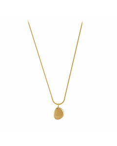 IG Style Simple Style Letter Solid Color Titanium Steel Plating 18K Gold Plated Pendant Necklace