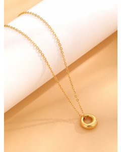 Retro Classic Style Geometric Titanium Steel Plating Gold Plated Pendant Necklace