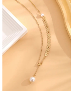 Retro Classic Style Ball Titanium Steel Plating Gold Plated Necklace