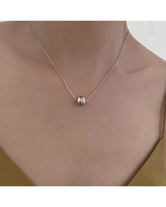 Steel Color Titanium Steel Plating 18K Gold Plated Necklace