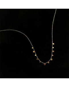 Simple Style Round Square Water Droplets Titanium Steel Plating 18K Gold Plated Necklace