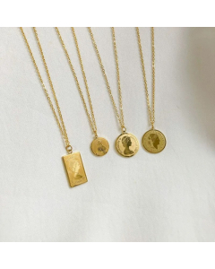 Retro Portrait Round Square Titanium Steel Pendant Necklace_colorza_4