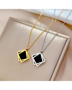 IG Style Simple Style Geometric Titanium Steel Plating Pendant Necklace_colorza_4