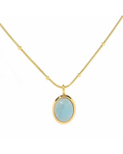 Vintage Style Solid Color Titanium Steel Plating 18K Gold Plated Pendant Necklace