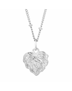 Modern Style Heart Shape Stainless Steel Plating 18K Gold Plated Pendant Necklace-Steel Color-02