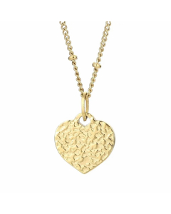 Modern Style Heart Shape Stainless Steel Plating 18K Gold Plated Pendant Necklace-Gold Color-01