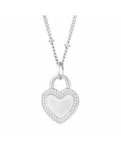 Modern Style Heart Shape Stainless Steel Plating 18K Gold Plated Pendant Necklace-Steel Color-05