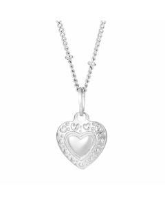Modern Style Heart Shape Stainless Steel Plating 18K Gold Plated Pendant Necklace-Steel Color-06