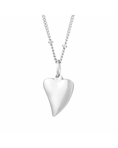 Modern Style Heart Shape Stainless Steel Plating 18K Gold Plated Pendant Necklace-Steel Color-08