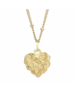 Modern Style Heart Shape Stainless Steel Plating 18K Gold Plated Pendant Necklace-Gold Color-02