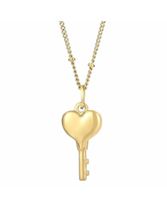 Modern Style Heart Shape Stainless Steel Plating 18K Gold Plated Pendant Necklace-Gold Color-07