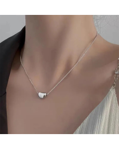 Steel Color Bean Titanium Steel Plating 18K Gold Plated Necklace