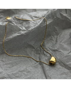 Simple Style Gold Bean Titanium Steel Plating 18K Gold Plated Necklace