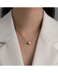 Simple Style Pea Titanium Steel Plating 18K Gold Plated Necklace_colorza_3
