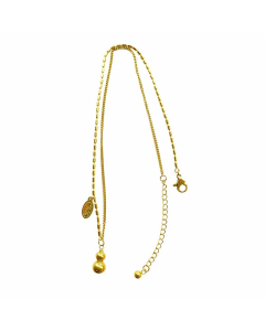 Chinoiserie Simple Style Chinese Character Gourd Titanium Steel Plating 18K Gold Plated Pendant Necklace