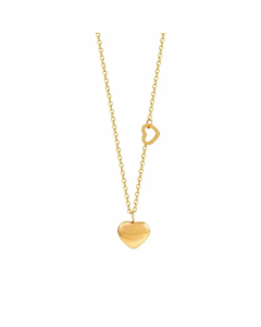 Simple Style Heart Shape Titanium Steel Plating 18K Gold Plated Pendant Necklace