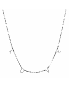 Elegant Lady Letter Stainless Steel Plating Necklace-Steel Color-01