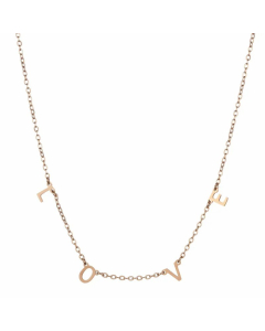 Elegant Lady Letter Stainless Steel Plating Necklace-Rose Gold Color-01