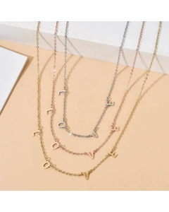 Elegant Lady Letter Stainless Steel Plating Necklace_colorza_4