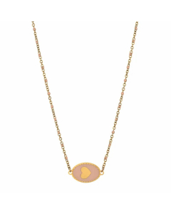 Simple Style Heart Shape Stainless Steel Alloy Patchwork Pendant Necklace