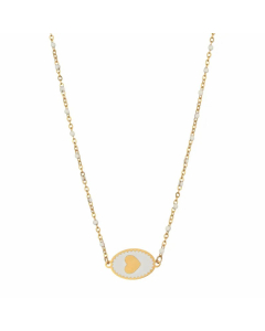 Simple Style Heart Shape Stainless Steel Alloy Patchwork Pendant Necklace