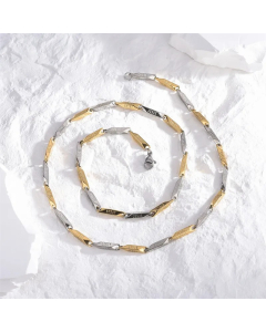 Casual Classic Style Artistic Rhombus Titanium Steel Polishing Plating 14K Gold Plated Necklace