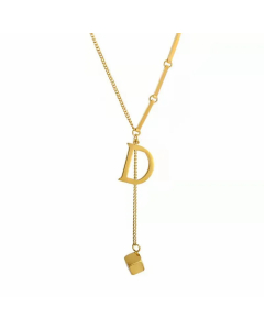 Casual Streetwear Letter Titanium Steel Plating 18K Gold Plated Necklace