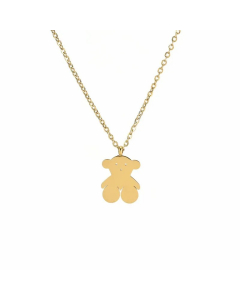 Simple Style Little Bear Titanium Steel Plating Titanium Steel 18K Gold Plated Pendant Necklace