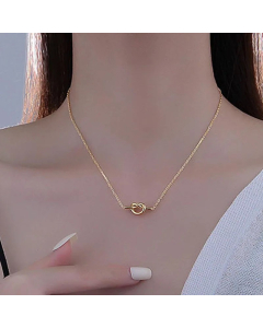 Simple Style Heart Shape Titanium Steel Plating Necklace