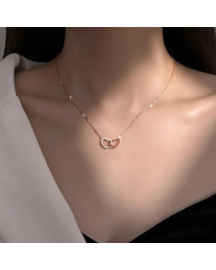 Simple Style Heart Shape Titanium Steel Plating 18K Gold Plated Necklace_colorza_1