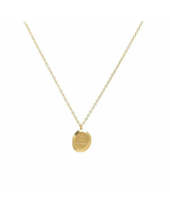 Simple Style Letter Titanium Steel Plating 18K Gold Plated Pendant Necklace