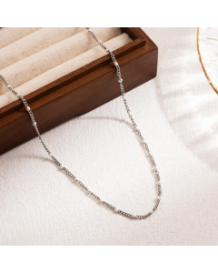 Vacation Round Stainless Steel Enamel 18K Gold Plated Necklace-Steel Color-08