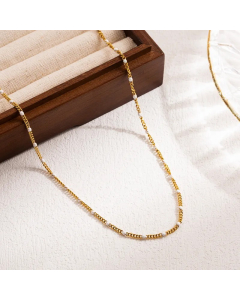 Vacation Round Stainless Steel Enamel 18K Gold Plated Necklace-Gold Color-08
