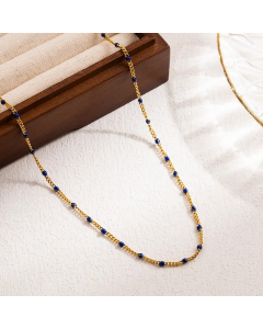 Vacation Round Stainless Steel Enamel 18K Gold Plated Necklace-Gold Color-09