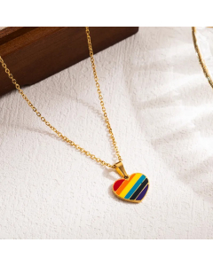 Wholesale Stainless Steel Heart Shape Textbook Round Pendant Necklace