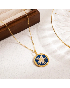 Wholesale Stainless Steel Heart Shape Textbook Round Pendant Necklace