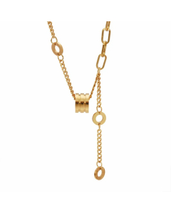 Simple Style Round Titanium Steel Plating 18K Gold Plated Pendant Necklace