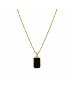 Simple Style Rectangle Titanium Steel Plating 18K Gold Plated Necklace