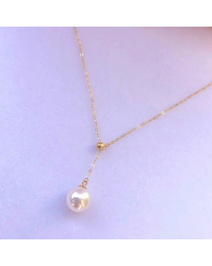 Simple Style Round Imitation Pearl Titanium Steel Plating 18K Gold Plated Necklace_colorza_4