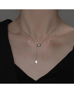 Steel Color Irregular Titanium Steel Plating 18K Gold Plated Necklace