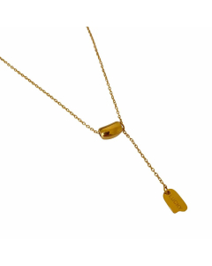 Elegant Simple Style Irregular Solid Color Titanium Steel Plating 18K Gold Plated Necklace