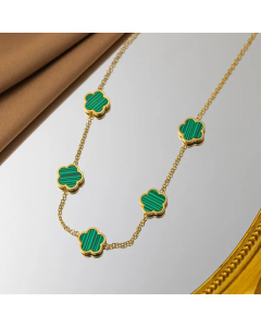 Simple Style Flower Titanium Steel Patchwork Necklace