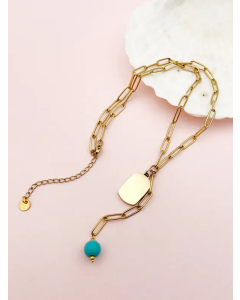 Casual Vacation Beach Heart Shape Stainless Steel Tassel Plating Inlay Zircon Gold Plated Pendant Necklace_colorza_1